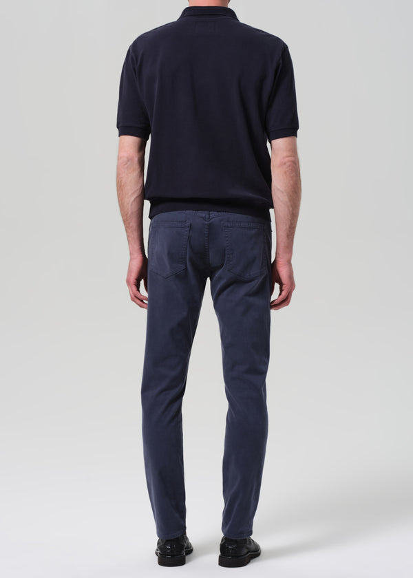 Gold Sign London Tapered Slim Brushed Sateen In Lowell Blue