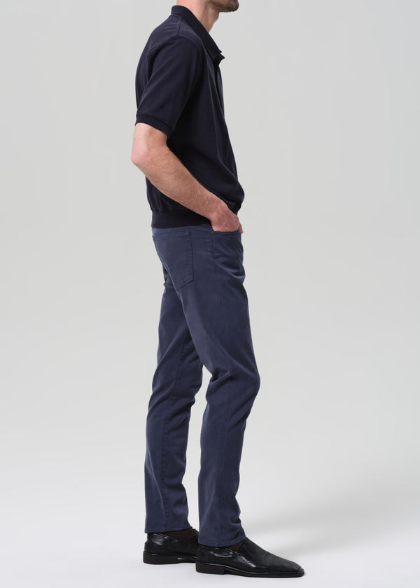 Gold Sign London Tapered Slim Brushed Sateen In Lowell Blue