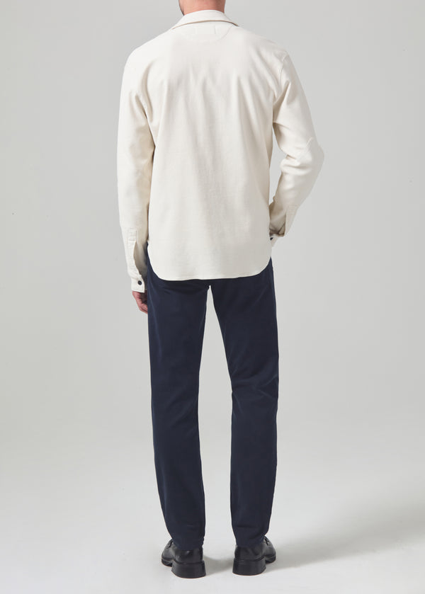 Gold Sign London Tapered Slim Brushed Sateen In True Navy