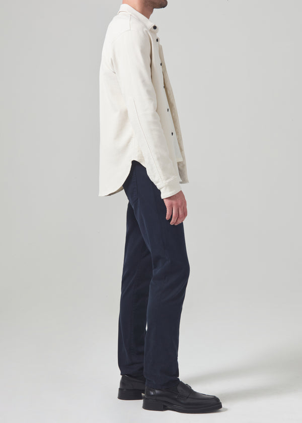 Gold Sign London Tapered Slim Brushed Sateen In True Navy