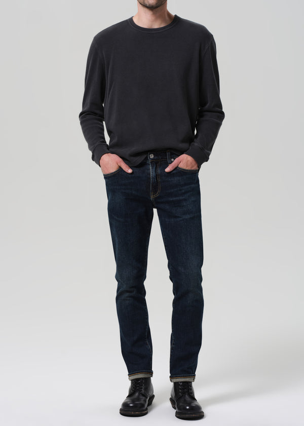 Gold Sign London Tapered Slim Cashmere Denim In Prospect