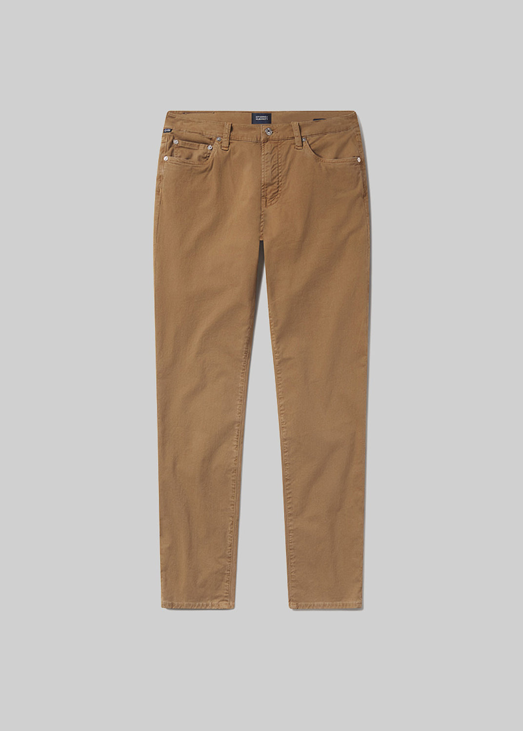 gold sign London Tapered Slim Stretch Twill In Dark Khaki
