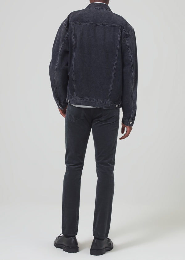 Gold Sign London Tapered Slim Velvet In Charred Cedar