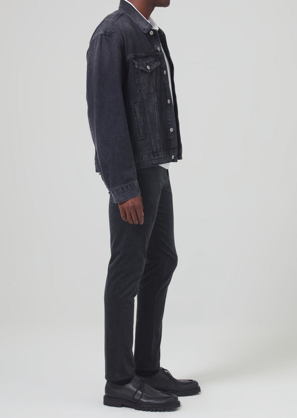 Gold Sign London Tapered Slim Velvet In Charred Cedar