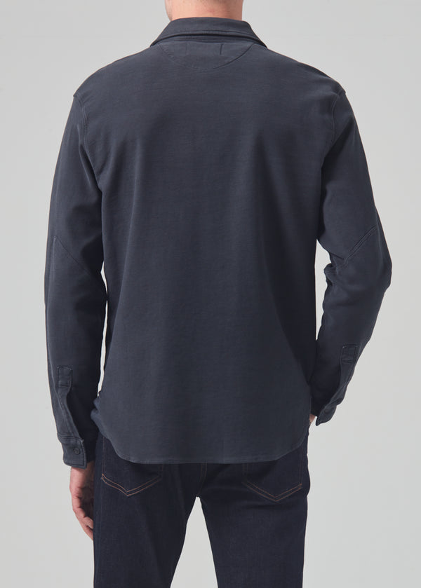 Gold Sign Luca Bucket Dye Shirt French Terry In Gravel