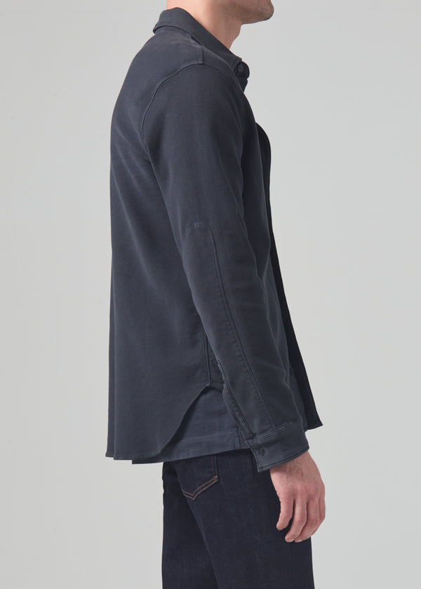 Gold Sign Luca Bucket Dye Shirt French Terry In Gravel