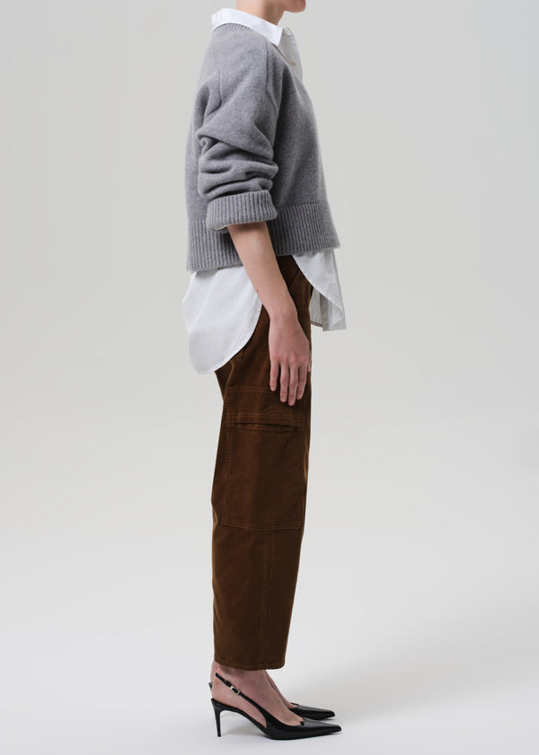 Gold Sign Marcelle Low Slung Easy Cargo Corduroy In Manuka