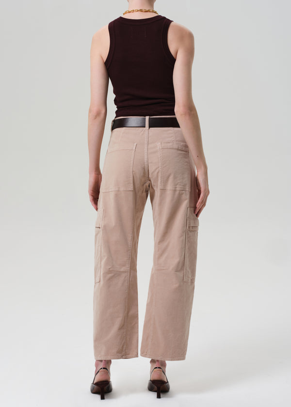 Gold Sign Marcelle Low Slung Easy Cargo Corduroy In Pale Stone