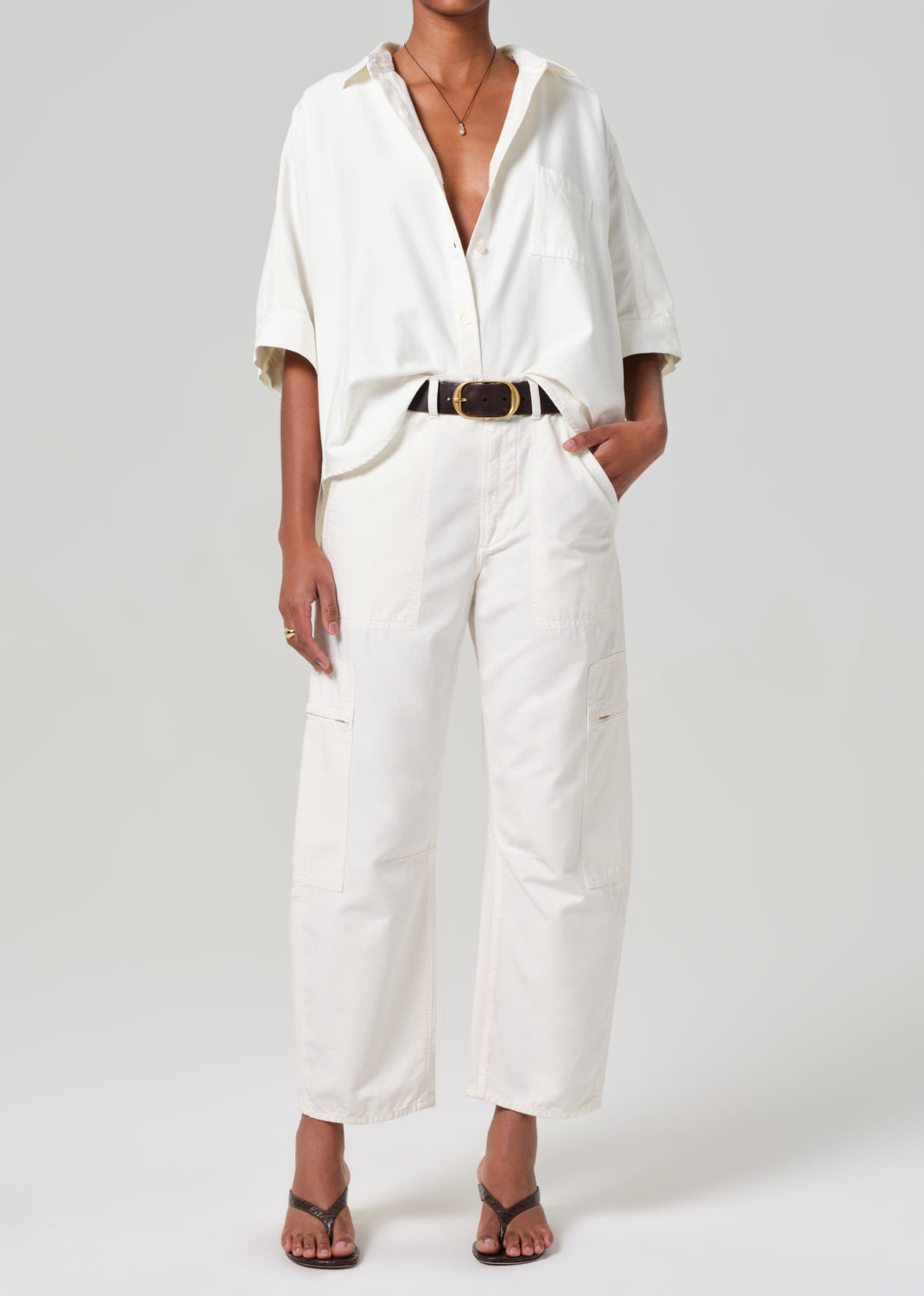 gold sign Marcelle Low Slung Easy Cargo In Pashmina