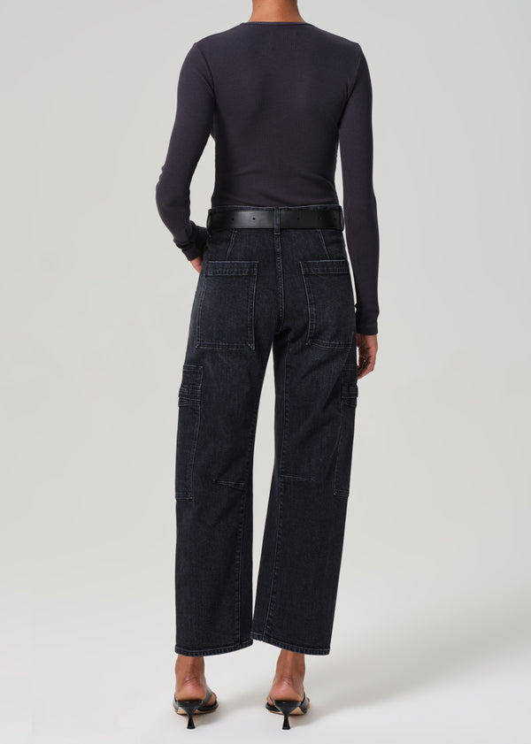 Gold Sign Marcelle Low Slung Easy Denim Cargo In Trinity