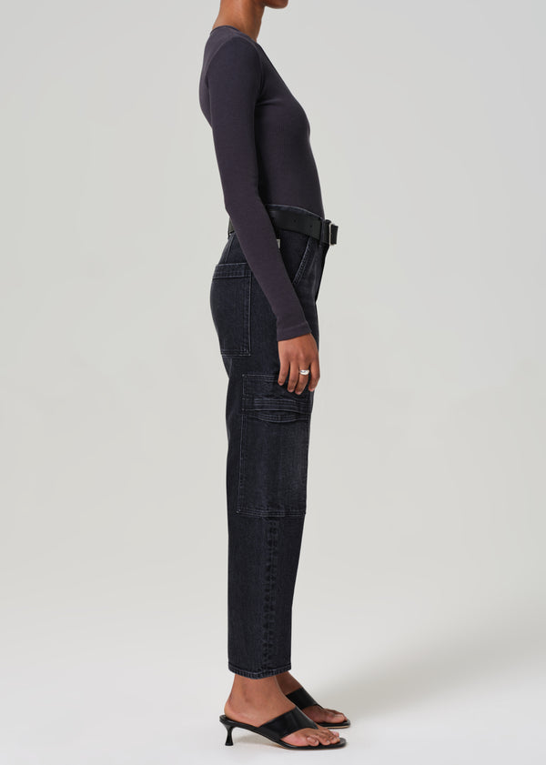 Gold Sign Marcelle Low Slung Easy Denim Cargo In Trinity