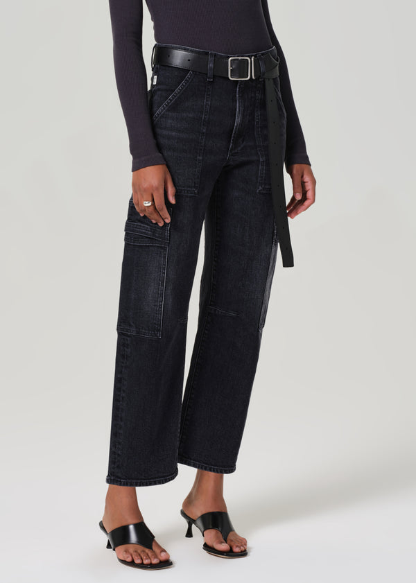 Gold Sign Marcelle Low Slung Easy Denim Cargo In Trinity