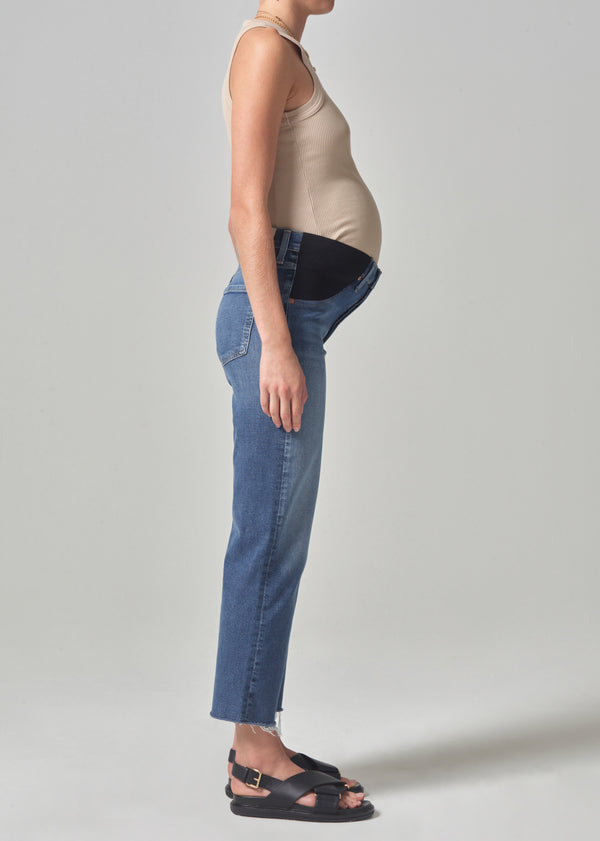 Gold Sign Maternity Florence Wide Straight In Blue Lotus