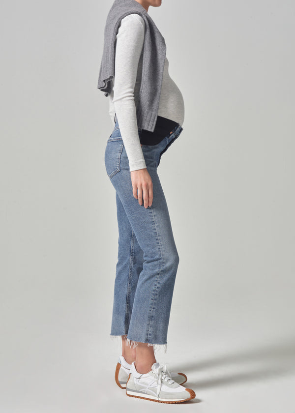 Gold Sign Maternity Isola Mid Rise Cropped Boot In Ascent