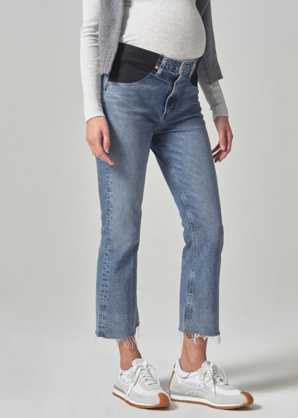 Gold Sign Maternity Isola Mid Rise Cropped Boot In Ascent