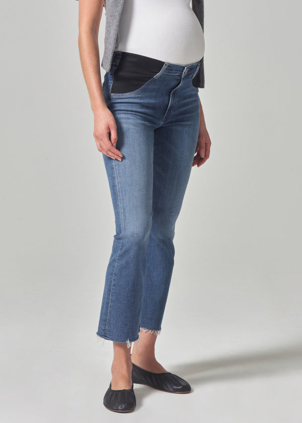 Gold Sign Maternity Isola Mid Rise Cropped Boot In Lawless