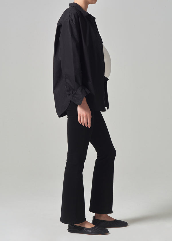 Gold Sign Maternity Lilah High Rise Bootcut 30" In Plush Black