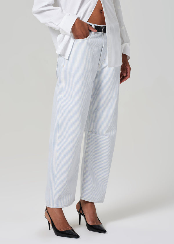 Gold Sign Miro Rework Relaxed Jean In Marine Stripe