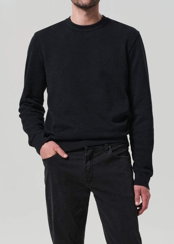 Gold Sign Vintage Crewneck Sweatshirt In Washed Black