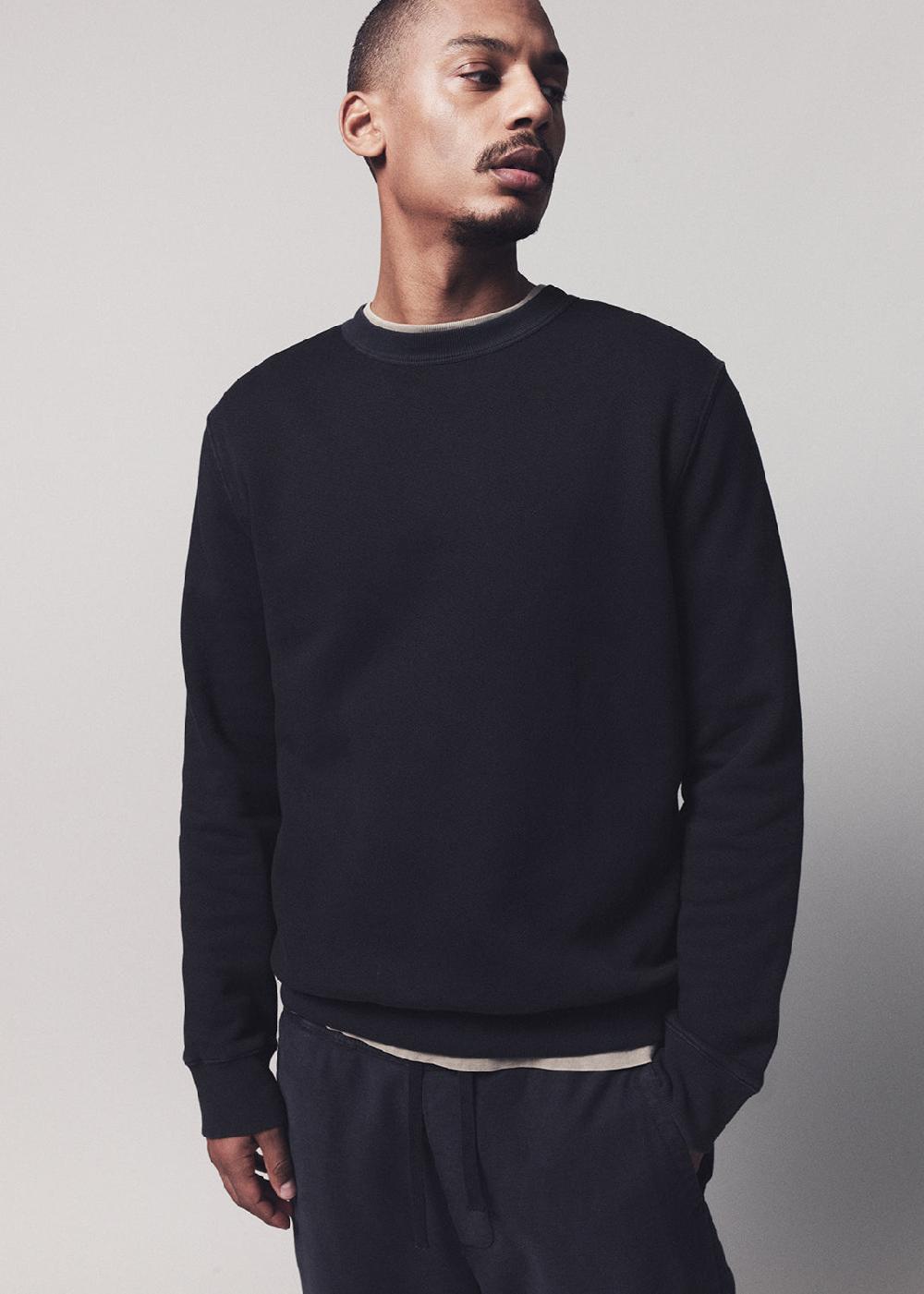 gold sign Vintage Crewneck Sweatshirt In Washed Black