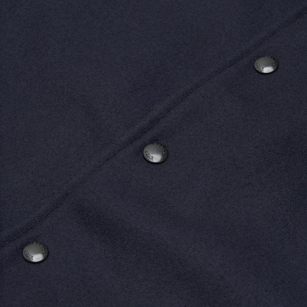 Golden Bear Sportswear THE ALBANY ANNIVERSARY JACKET - Navy Melton Wool/Mahogany Leather Classic Fit