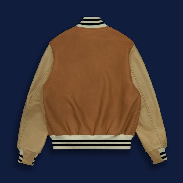 Golden Bear Sportswear THE ALBANY - Camel Melton Wool/Beige Leather Contemporary Fit