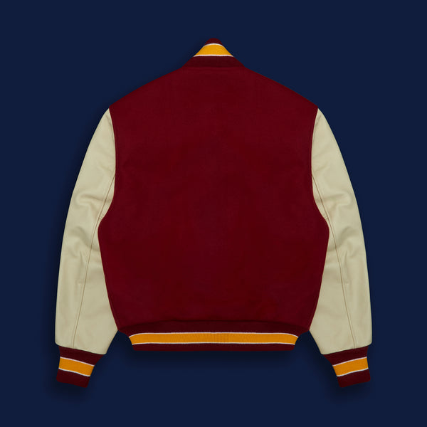 Golden Bear Sportswear THE ALBANY - Cardinal Melton Wool/Cream Leather Classic Fit