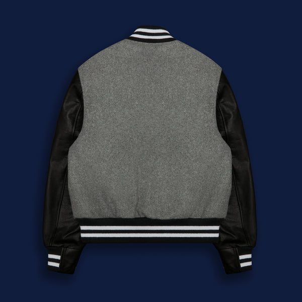 Golden Bear Sportswear THE ALBANY - Grey Melton Wool/Black Leather Contemporary Fit