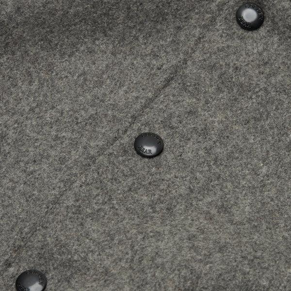 Golden Bear Sportswear THE ALBANY - Grey Melton Wool/Black Leather Contemporary Fit