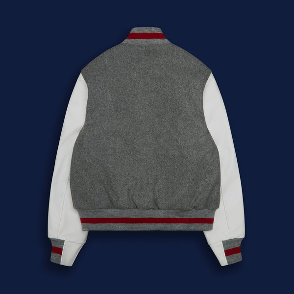 Golden Bear Sportswear THE ALBANY - Grey Melton Wool/White Leather Contemporary Fit