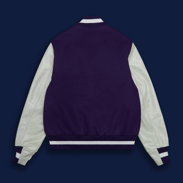 golden bear sportswear THE ALBANY - Purple Melton Wool/White Leather Contemporary Fit