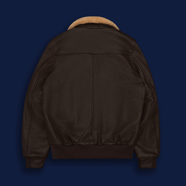 Golden Bear Sportswear THE CARTER - Cigar Brown Leather Contemporary Fit