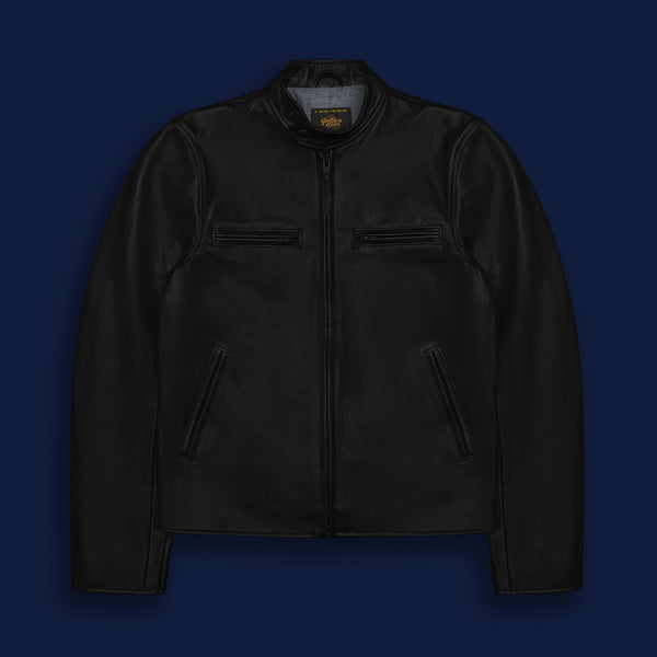 Golden Bear Sportswear THE LODI - Black Horse Hide Leather Slim Fit