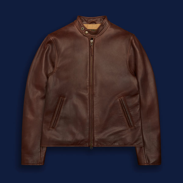 golden bear sportswear THE LODI - Espresso Leather Slim Fit
