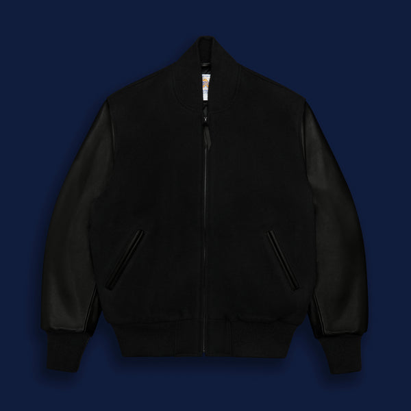 golden bear sportswear THE PLAYER - Black Melton Wool/Black Leather Classic Fit