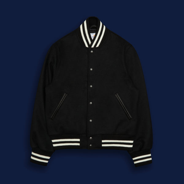 golden bear sportswear THE PORTOLA - Black Wool/Striped Cuff Contemporary Fit