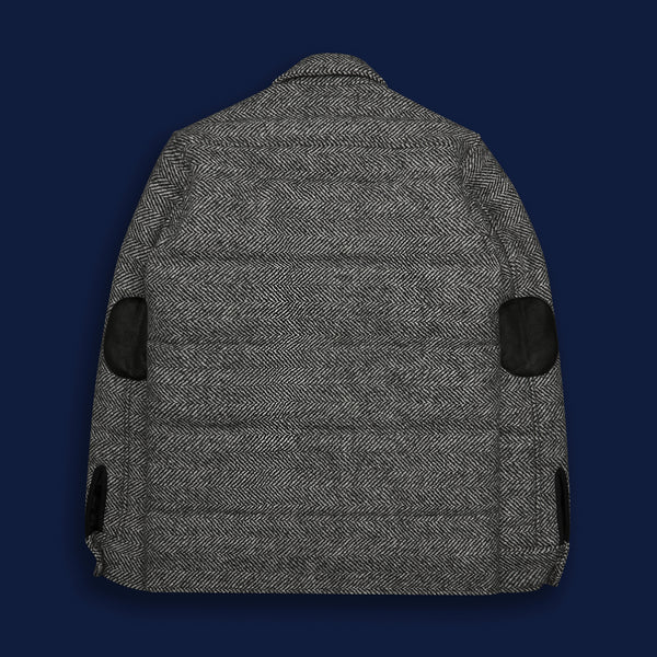 Golden Bear Sportswear THE POTRERO - Black/Cream Quilted Herringbone Wool Contemporary Fit