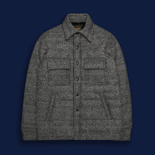 golden bear sportswear THE POTRERO - Black/Cream Quilted Herringbone Wool Contemporary Fit