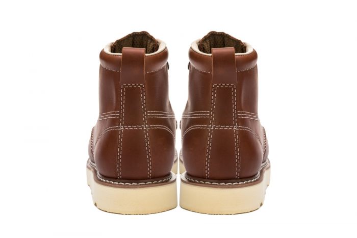 Golden Fox 6" Moc Toe Wedge Work Boots GC-08 [UPGRADE VERSION]