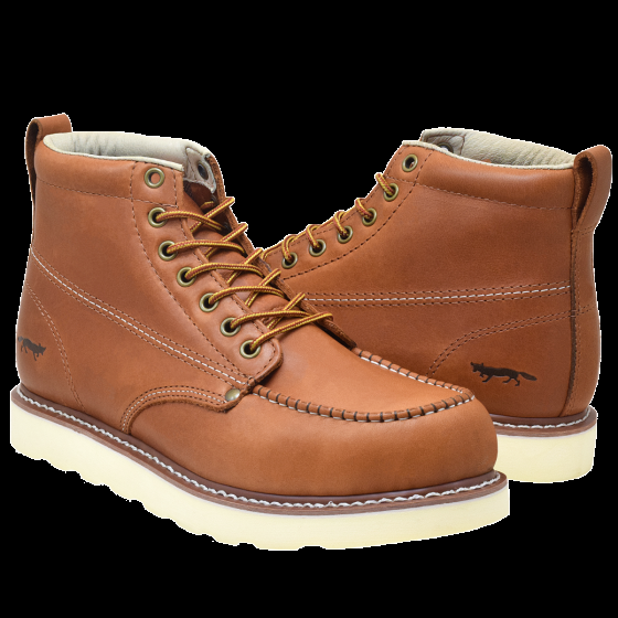 Golden Fox Casual Lace Up Lumber Moc Toe Boot (Rubber)