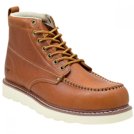 golden fox Casual Lace Up Lumber Moc Toe Boot (Rubber)