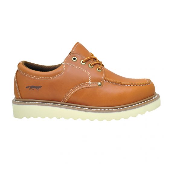 Golden Fox Golden Fox 4" Moc Toe Brown Oxford Work Shoes (FINAL SALE)