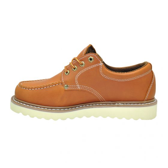 Golden Fox Golden Fox 4" Moc Toe Brown Oxford Work Shoes (FINAL SALE)