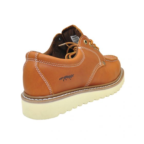 Golden Fox Golden Fox 4" Moc Toe Brown Oxford Work Shoes (FINAL SALE)