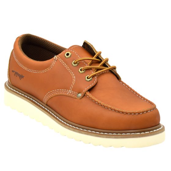 golden fox Golden Fox 4" Moc Toe Brown Oxford Work Shoes (FINAL SALE)