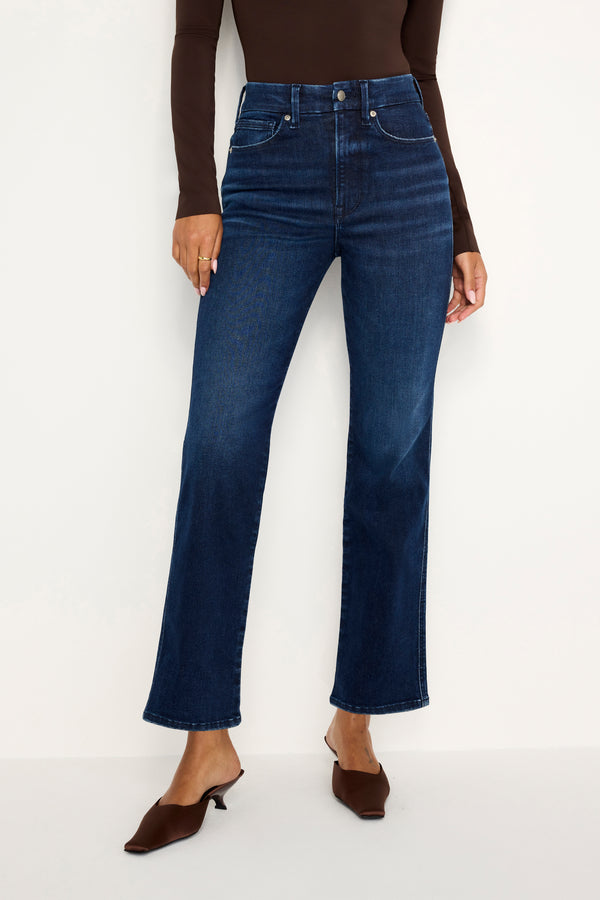 Good American ALWAYS FITS GOOD CURVE STRAIGHT JEANS