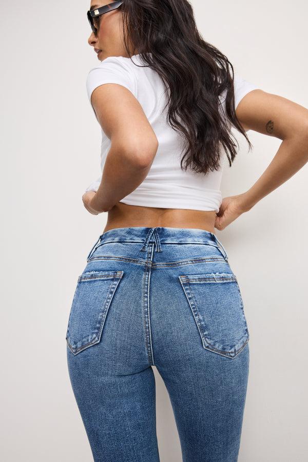 Good American ALWAYS FITS GOOD CURVE STRAIGHT JEANS