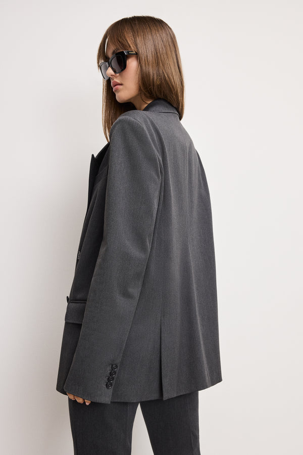 Good American ESSENTIAL SUITING OVERSIZED DOUBLE BREASTED BLAZER