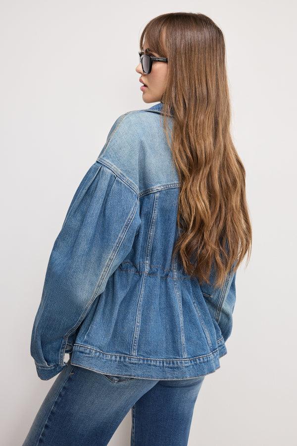 Good American BARREL SLEEVE DENIM JACKET