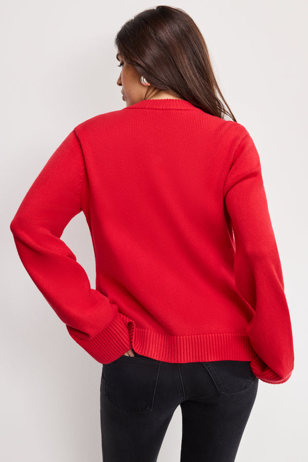 Good American BUTTON FRONT KNIT CARDIGAN